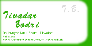 tivadar bodri business card